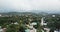 Amusement park. View of Ferris wheel and an Aqua Park with a drone.