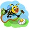 Amusing-bee.Funny bee