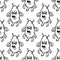 Amusing cartoon monsters seamless pattern