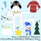 Amusing Christmas crossword for kids stock vector illustration