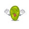 An amusing face cyanobacteria cartoon design with tongue out