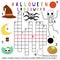 Amusing halloween crossword stock vector illustration