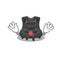 Amusing scuba buoyancy compensator cartoon picture style with tongue out face