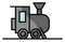 Amusment park train, icon