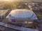 Amway Center aerial view, Orlando, Florida, USA