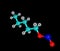 Amyl Nitrite molecular structure isolated on black