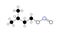 amyl nitrite molecule, structural chemical formula, ball-and-stick model, isolated image banapple gas