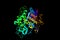 Amylase protein (3d structure). Digestive enzyme, responsible for the hydrolysis of starch into sugars. Found in saliva.