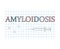 Amyloidosis word on checkered paper sheet