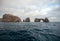 Anacapa Islands Arch Rock and lighthouse at Channel Islands National Park off the coast of California USA