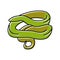 anaconda animal snake color icon vector illustration