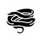 anaconda animal snake glyph icon vector illustration