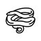 anaconda animal snake line icon vector illustration