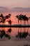 Anaehoomalu Bay at sunset Big Island, Hawaii,