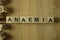 Anaemia word from wooden blocks