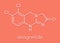 Anagrelide essential thrombocytosis drug molecule. Skeletal formula.