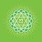 Anahata - the fourth primary chakra. Vector square flat illustration