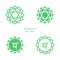 Anahata, heart chakra symbol. Colorful mandala. Vector illustration