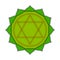 Anahata - heart chakra. The symbol of the fourth chakras. Illustration isolated on white.