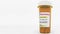 Analgesic pills in a prescription bottle. Conceptual 3D rendering