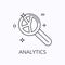 Analitics thin line icon. Financial information concept. Outline vector illustration