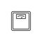 Analog bathroom scale line icon