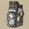 Analog camera vintage style illustration