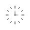 Analog clock black vector icon