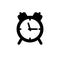 analog and digital alarm clock vector logo design illustration