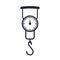 Analog luggage scale outline icon