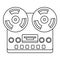 Analog stereo open reel tape deck recorder icon