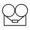 Analog stereo open reel tape deck recorder icon. Vector