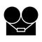 Analog stereo open reel tape deck recorder icon. Vector