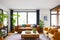analog style interior design style living room Generative ai