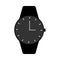 Analog Watch Solid Black Icon