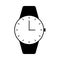 Analog Watch Solid Black with white Dial Icon