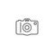 Analogue camera outline icon.