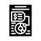 analysis business achievement glyph icon vector illustration