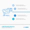 Analysis, business, develop, development, market Infographics Template for Website and Presentation. Line Blue icon infographic