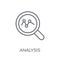 Analysis linear icon. Modern outline Analysis logo concept on wh