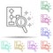 Analysis magnifier information multi color icon. Simple thin line, outline vector of managment icons for ui and ux, website or