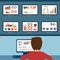 Analytic information, info graphic and development website statistic