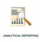 Analytical Reporting flat icon. Colored sign from customer management collection. Creative Analytical Reporting icon