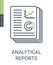 Analytical Reports Icon with Outline Style and Editable Stroke