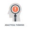 Analytical thinking icon concept