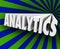 Analytics 3d Word Measure Customer Business Metrics Sales Response