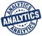 analytics blue stamp