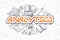 Analytics - Cartoon Orange Text. Business Concept.