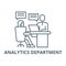 Analytics department line icon, vector. Analytics department outline sign, concept symbol, flat illustration
