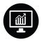 Analytics, growth graph black icon